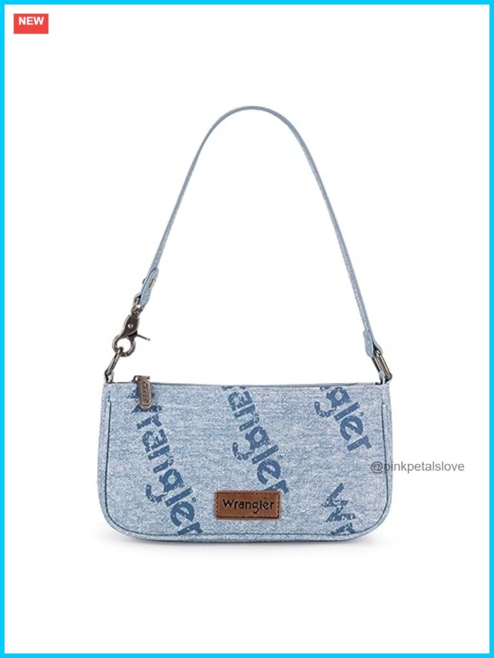 Top-Handle Hobo Handbag with Denim Print Clutch Shoulder Bag